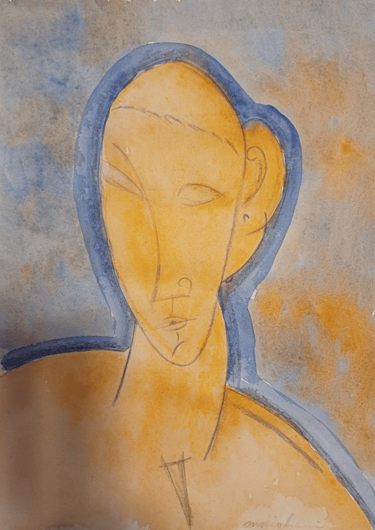 Amedeo Modigliani _Acquarello on paper